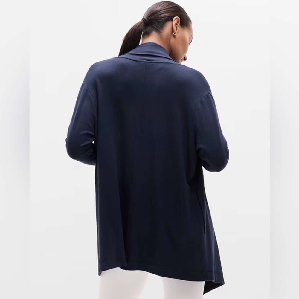NWOT Athleta Pranayama Wrap, womens Small Tall, Navy